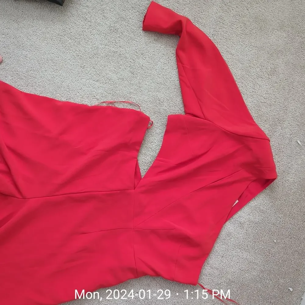 Sergio‎ Hudson x Target Women's One Shoulder Cut-Out Jumpsuit Red 1X EUC - Picture 5 of 7